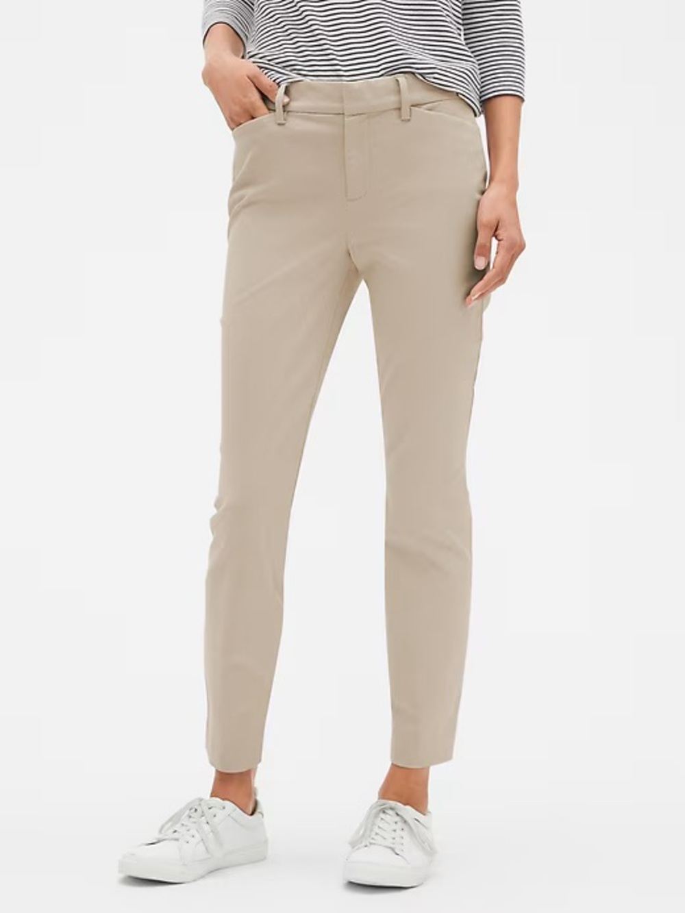 Gap Khaki Signature Skinny Ankle Pants Size 4 in Nomad Classic Preppy Cool Girl